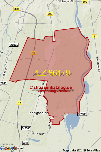 Postleitzahl 86179