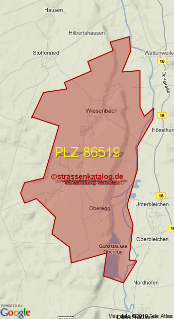 Postleitzahl 86519