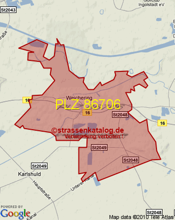 Postleitzahl 86706