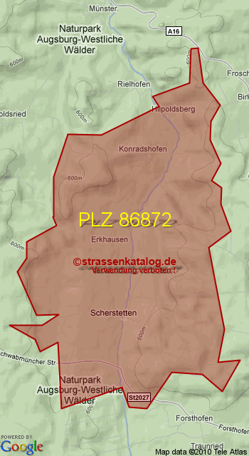 Postleitzahl 86872