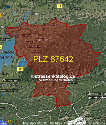 Postleitzahl 87642