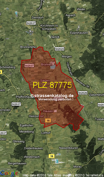 Postleitzahl 87775