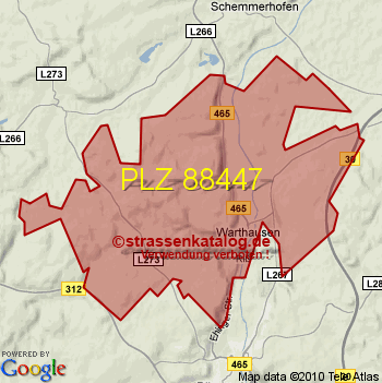 Postleitzahl 88447