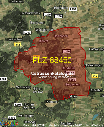 Postleitzahl 88450