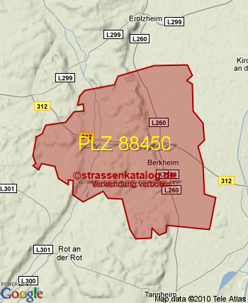 Postleitzahl 88450