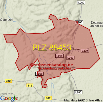 Postleitzahl 88453