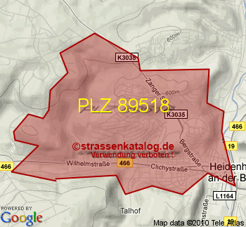 Postleitzahl 89518