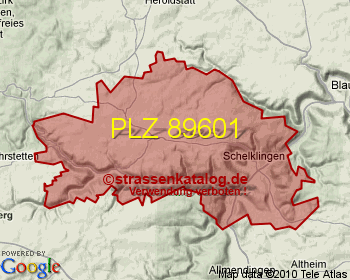 Postleitzahl 89601