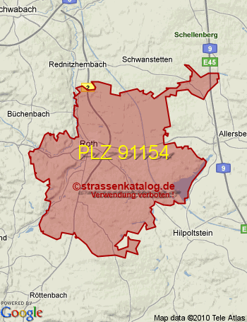 Postleitzahl 91154