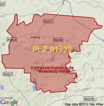 Postleitzahl 91722