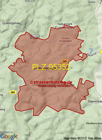 Postleitzahl 95352